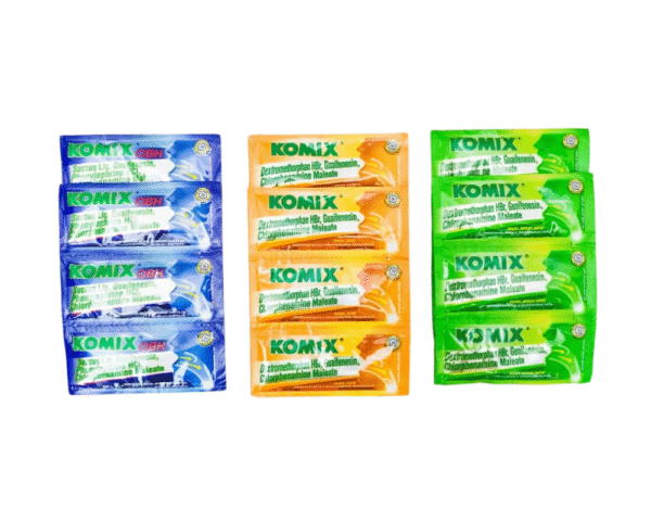 KOMIX Komix Obat Batuk Sachet – Warna Hijau & Biru (1 Sachet)